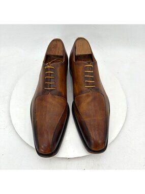 Calzoleria Harris for Barneys New York Men Size 8 Brown Leather Oxford Dress